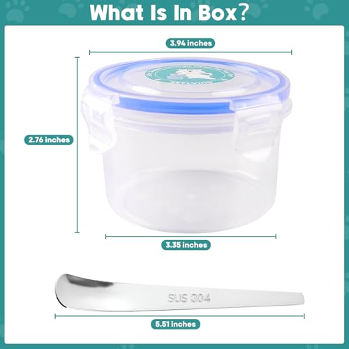 Canned Cat Food Storage Lids Reusable Airtight Can Cover (1 Jar（S）+1 Spoon)