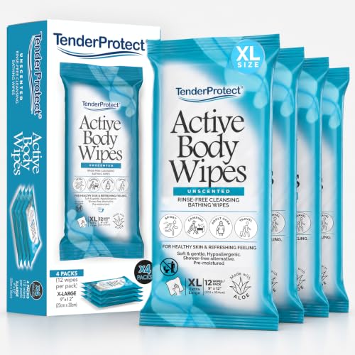 Active Body Wet Wipes for Adults (1 Count (Pack of 48))
