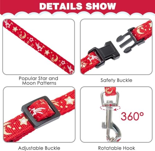 Cat Harness with Leash and Collar Set (Small / Red)