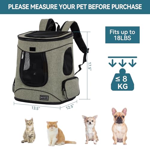 Dog and Cat Backpack Carrier (AGreen)