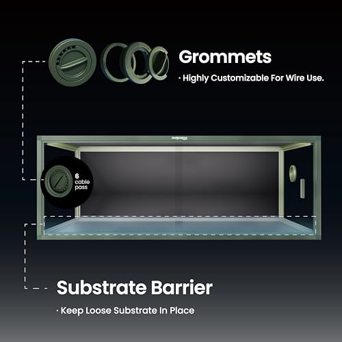 Lightweight Reptile Enclosure (Earthy Green / 85 Gallon)