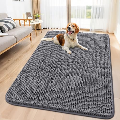 Dog Door Mat for Muddy Paws 59x35 (Dark Grey / 59"X35")