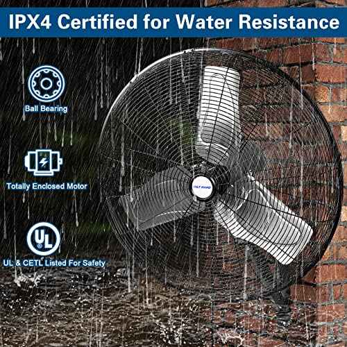 24 in. Outdoor Oscillating Wall Fan
