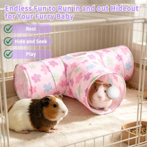 Guinea Pig Tunnel Hideout 3 (Flower)