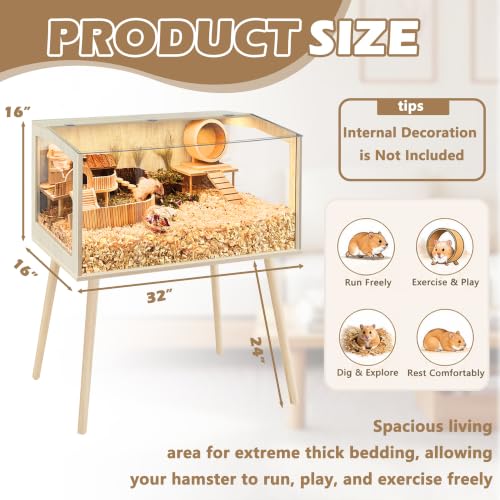 Hamster Cage with Legs (32.0"L x 16.0"W x 40.0"H)