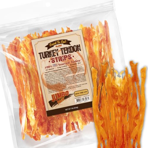Turkey Tendons for Dogs (1 Pound (Pack of 1))