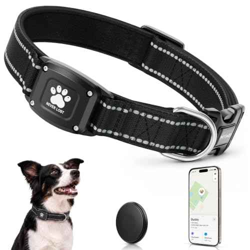 GPS Dog Collar with Tracker (Black / L(16.5''-23.5''))