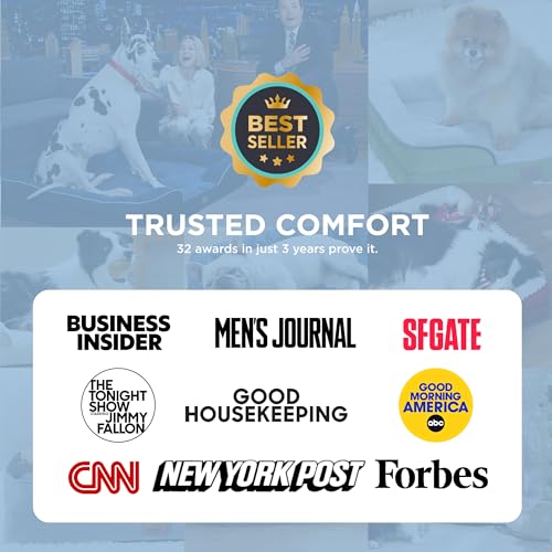 Cooling Dog Beds Large Sized Dog Washable Original Design (Cooling Grey / 35"l X 25"w X 6.5"th)