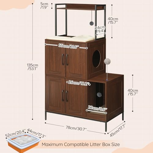 Litter Box Enclosure (Walnut)