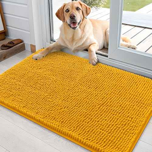 Dog Door Mat for Muddy Paws 35x24 (Golden Yellow / 35" X 24")