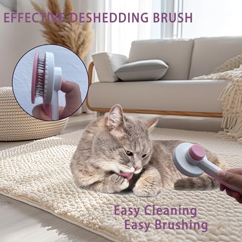 Cat Grooming Brush Kit 6 Tools (Pink)