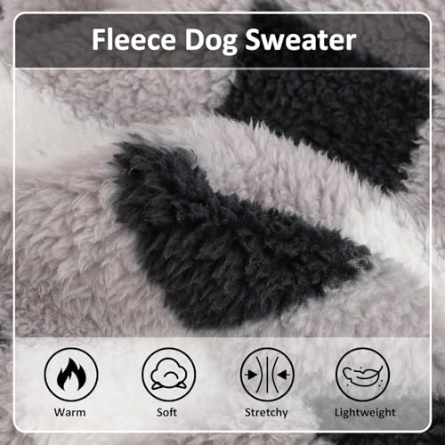 Dog Sweaters for Small Dogs (XX-Small (Chest 10 in) / Black Grid)