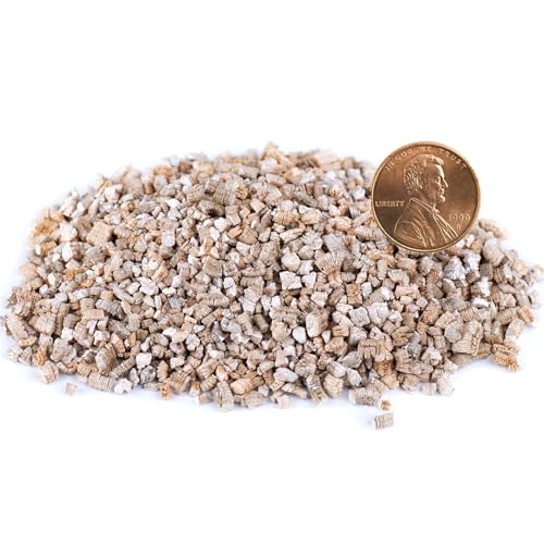 Organic Coarse Vermiculite for Indoor Gardening Plants and Mushrooms (Vermiculite Grade 3 - Medium / 5 qt)