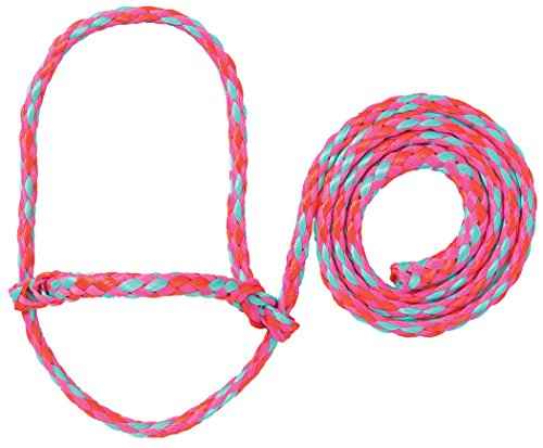 Braided Poly Rope Halter (Hot Pink/Coral/Mint)