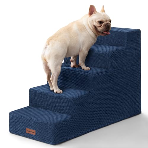 Dog Stairs for High Beds 22.6" H (Blue / 5-Step 22.6" H)