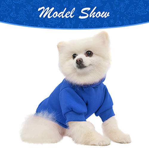 Dog Hoodie for Large Medium Small Dogs (Blue / Small)