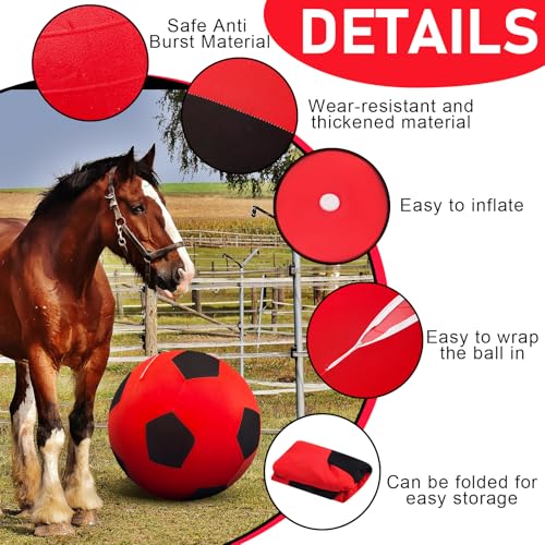 Giant 40 Inch Herding Balls with Ball Cover (Red Color / 40 Inch / Stylish)