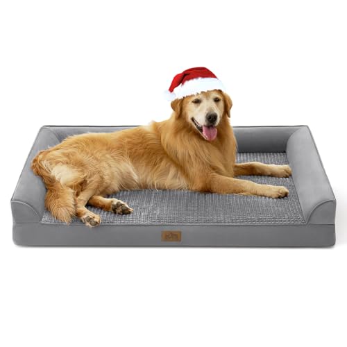 Orthopedic Dog Bed for Extra Large Dogs (Grey / XXL:48x35x8 inch)