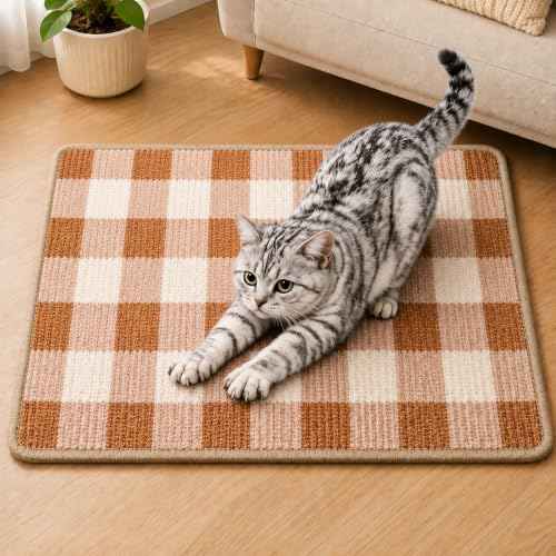 Cat Scratcher Mat (Coffee White)