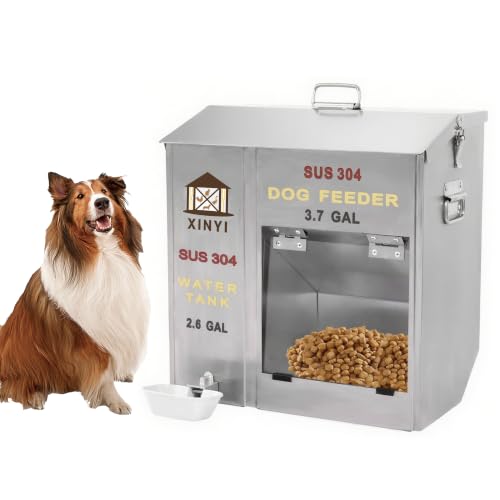 Stainless Steel Dog Feeder and Waterer 2