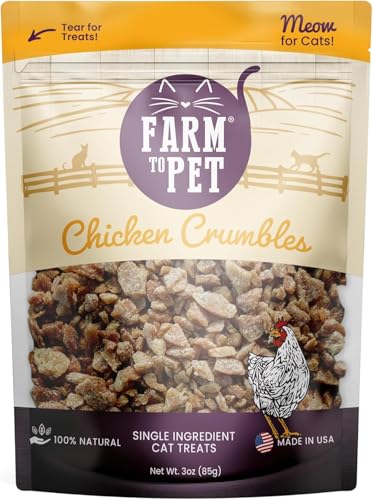 Chicken Cat Treat Crumbles 100% Natural