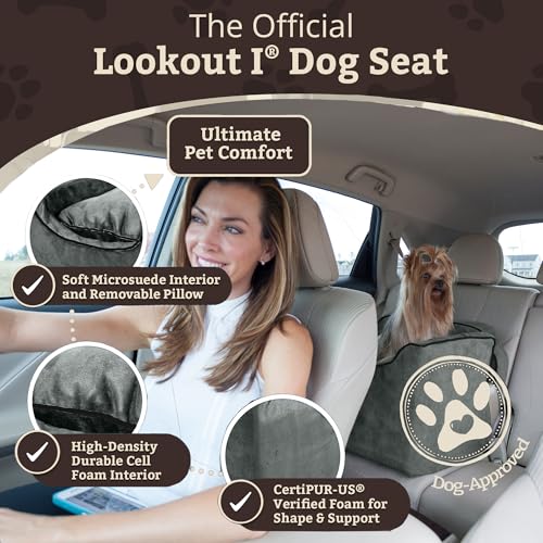 Luxury Lookout Pet Car Seat (Anthracite with Black / Small)