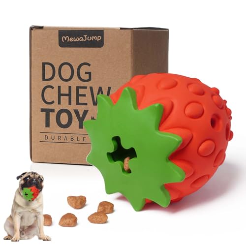 Dog Rubber Chew Toys (red strawberry)