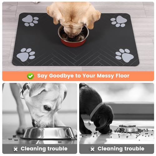 Pet Feeding Mat (Blue / 32"L x 22"W)