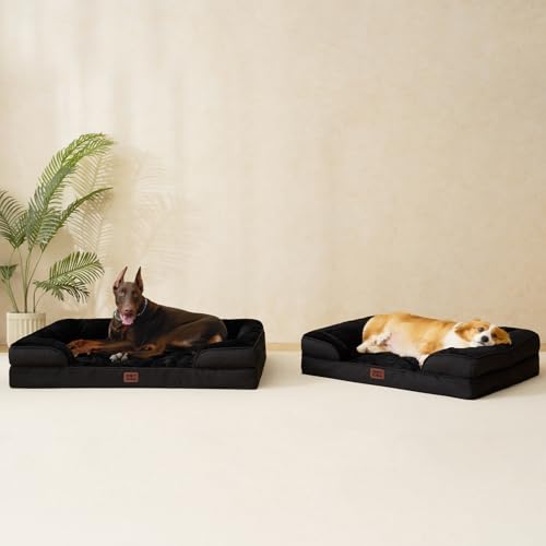 Orthopedic Dog Beds Large Sized Dog (Black / 41.0"l X 27.0"w X 6.5"th)