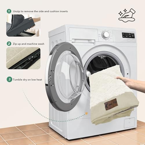 Waterproof Orthopedic Dog Bed for Extra Large Dogs (Beige / 42.0"L x 30.0"W x 8.5"Th)