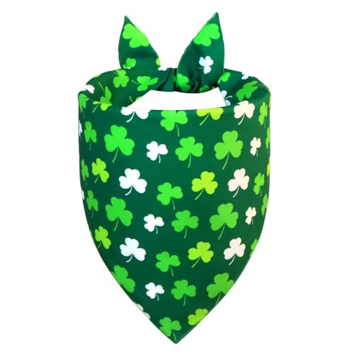 St. Patrick’s Day Dog Bandana for Small Medium Dogs (St. Patrick’s Day - Green / Small)