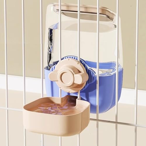 Pet Hanging Automatic Feeders Drinking Bowls (Pink Blue-Water)