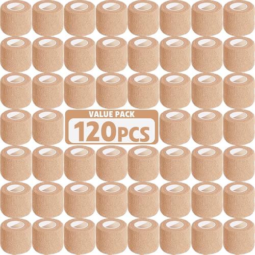 120 Pack Self Adhesive Bandage Wrap (Beige / 2IN - 120Pack)
