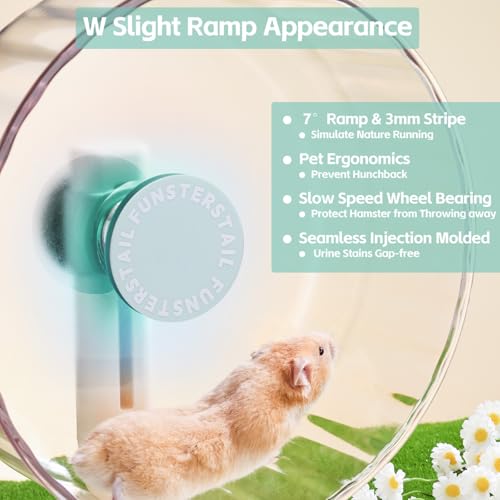 Super Silent Hamster Wheel 10.2 Inch (Salt Blue / Medium(10.4 inch))