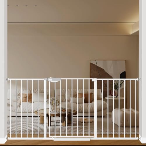 Triple Lock Baby Gate 49.21 (White / 49.21-66.54"/125-169cm)