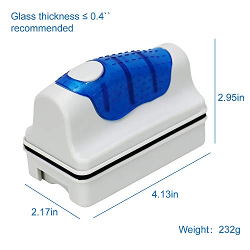 Magnetic Aquarium Fish Tank Glass Algae Glass Cleaner Scrubber Floating Clean Brush (L / Blue)