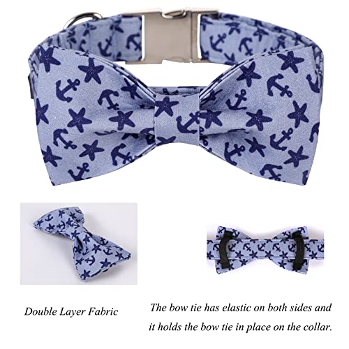 Dog Collar with Bowtie (Anchor / X-Large (Pack of 1))
