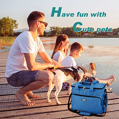 Dog Travel Bag (Blue / Large)