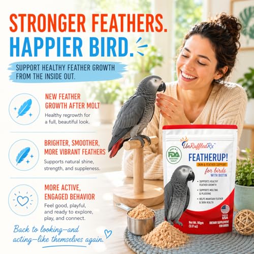 FeatherUp! Bird Molting Support & Feather Growth Supplement