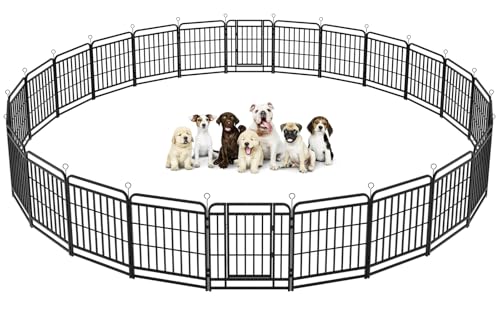 Heavy Duty Dog Fence Outdoor 24 Steel Panels 32" Height (27"W x 32"H)