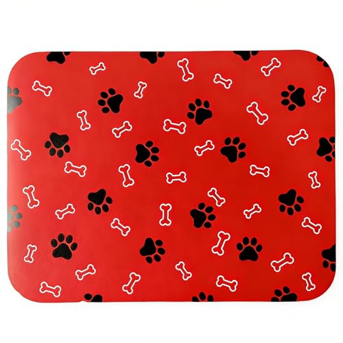 Pet Cat Dog Food Mat Non Slip Mat for Dog Water Bowl Mat Quick Dry Absorbent Cat Feeding Mat