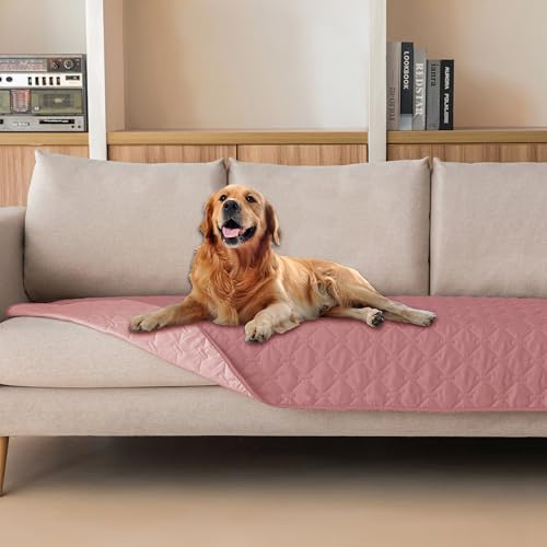 Waterproof Pet Couch Cover (30x80 Inch (Pack of 1) / Dark Pink/Light Pink)
