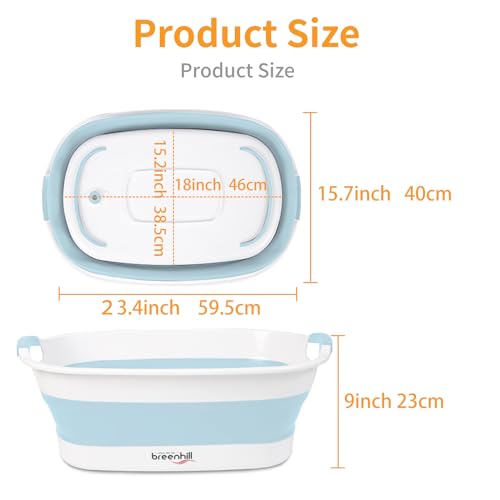 Collapsible Dog Bath Tub (Blue)