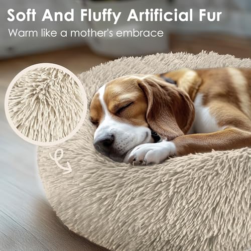 Extra Large Dog Beds (Light Brown / 36.0"L x 36.0"W x 8.0"Th)