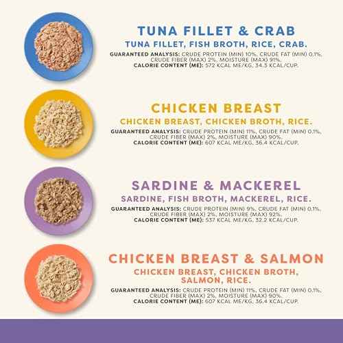 4 Flavor Variety in Broth Wet Cat Food 16 (2.12 Ounce (Pack of 16))