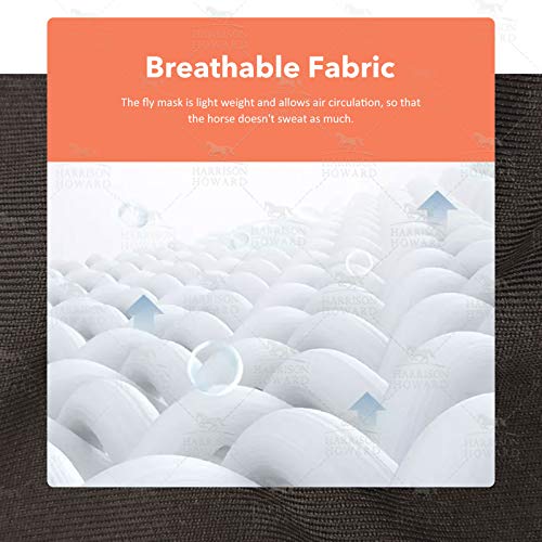 Super Comfort Stretchy Fly Mask Large Eye Space with UV Protection Soft on Skin with Breathability Tribe Feather Full Size (Full(Large) / Tribe Feather)