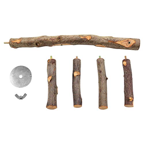 Bird Perch Nature Apple Hard Wood Stand (Set 1)