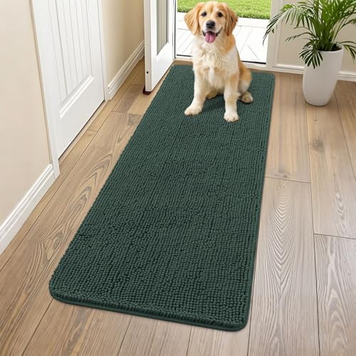 Dog Door Mat for Muddy Paws 59x20 (Green / 59"X20")