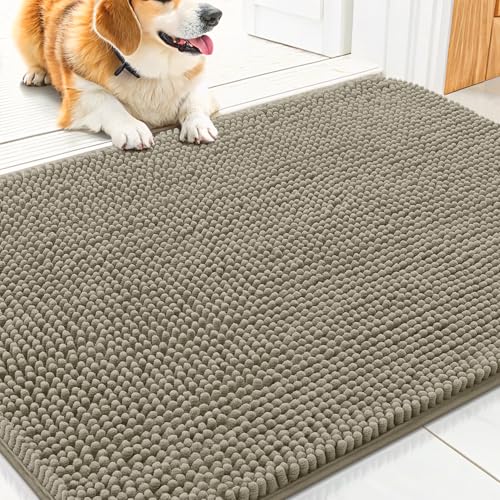 Dog Door Mat for Muddy Paws 30x20 (Warm Taupe / 30"X20")