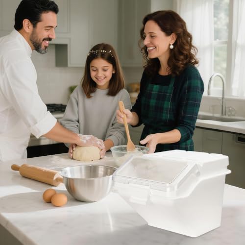 53LB Flour Storage Container With Scoop for Dry Food (53 LB)